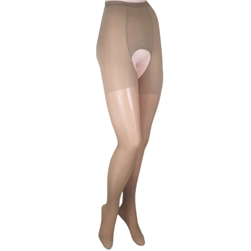 Full Length Chap Style Unisex Open Crotch Pantyhose - Firm Compression 20-30 mmHg