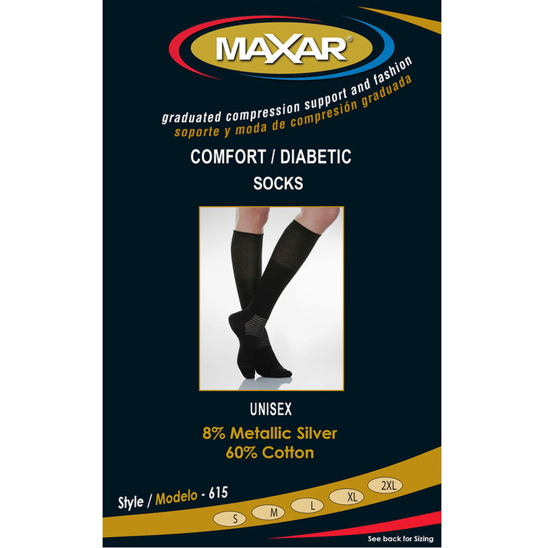 MAXAR Unisex Stylish Comfort-Diabetic Socks (53% Cotton-8% Silver)
