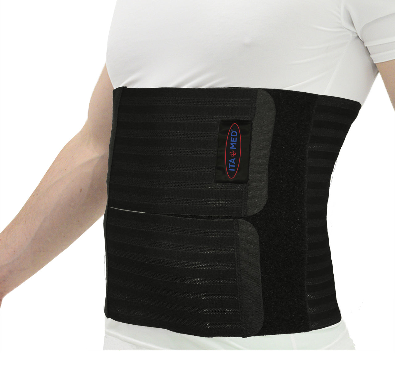 Elastic abdominal outlet binder